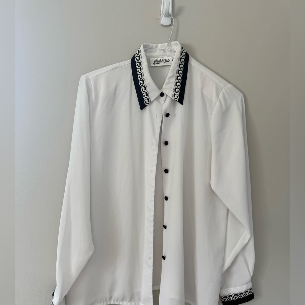White and Black womens blouse